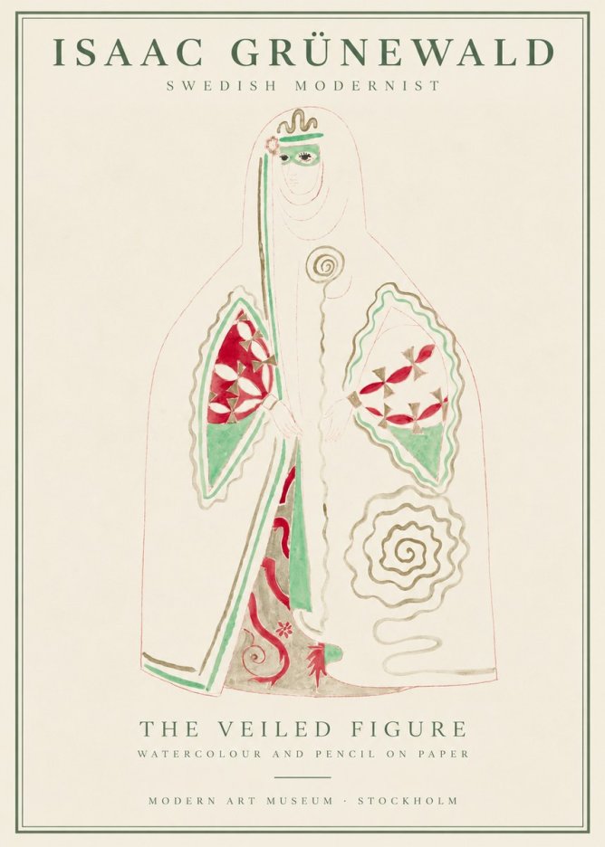 Isaac Grünewald The Veiled Figure No1 - Plakát