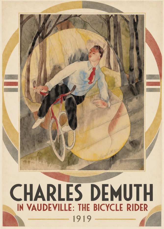 Charles Demuth In Vaudeville: the Bicycle Rider No1 - Plakát
