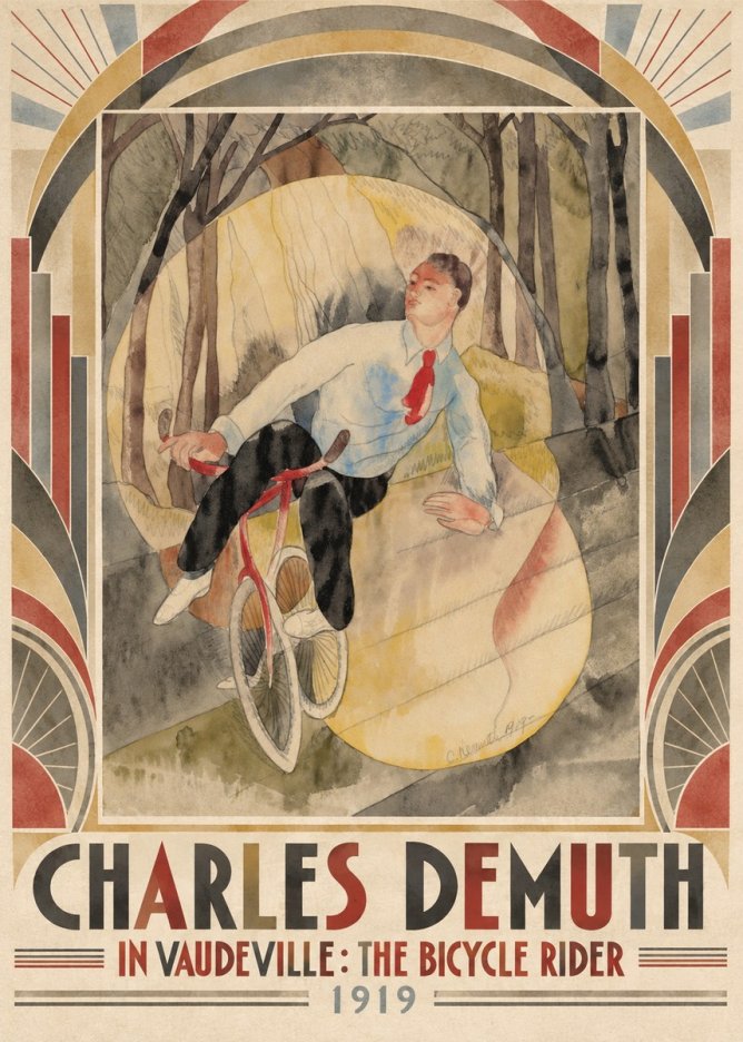 Charles Demuth In Vaudeville: the Bicycle Rider No5 - Plakát