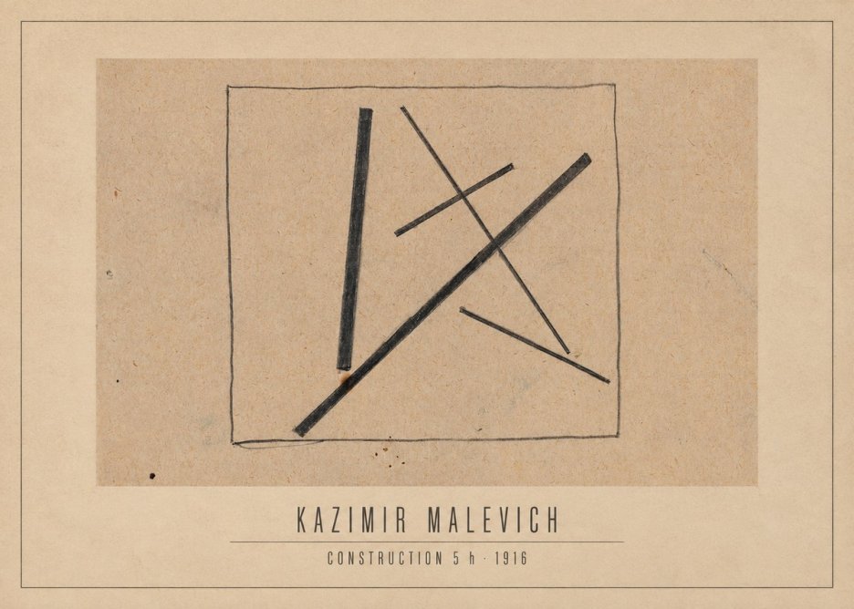 Kazimir Malevich Construction 5 H No3 - Plakát