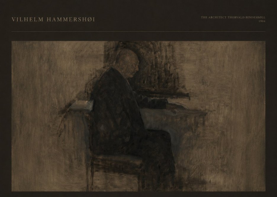 Vilhelm Hammershøi The Architect Thorvald Bindesbøll No4 - Plakát