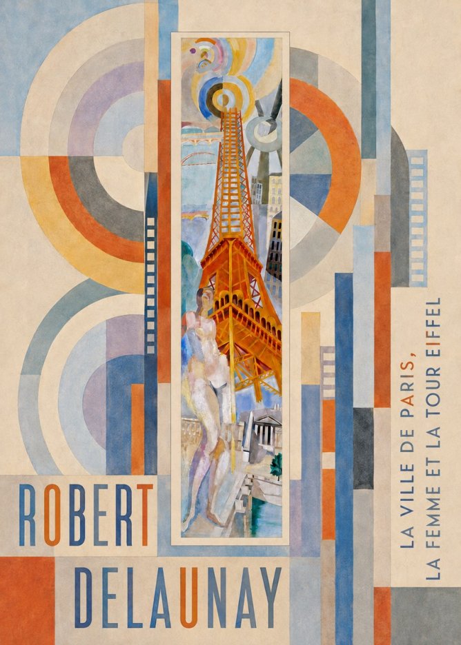 Robert Delaunay La Ville De Paris, La Femme Et La Tour Eiffel No5 - Plakát