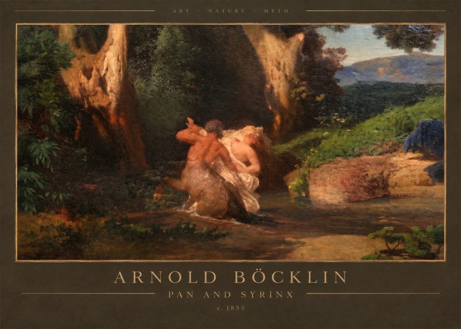 Arnold Böcklin Pan and Syrinx No2 - Plakát