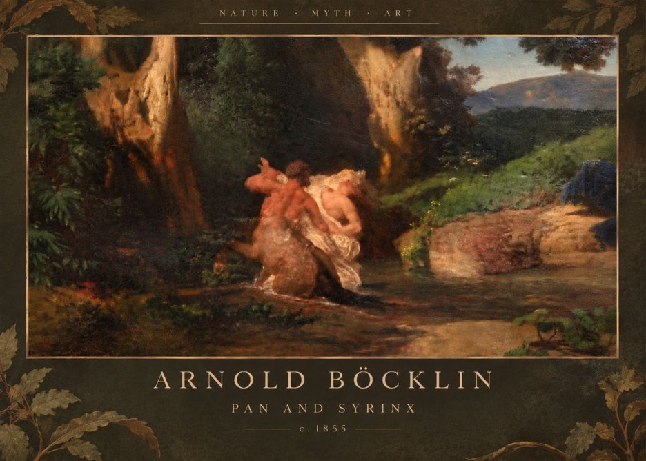 Arnold Böcklin Pan and Syrinx No6 - Plakát