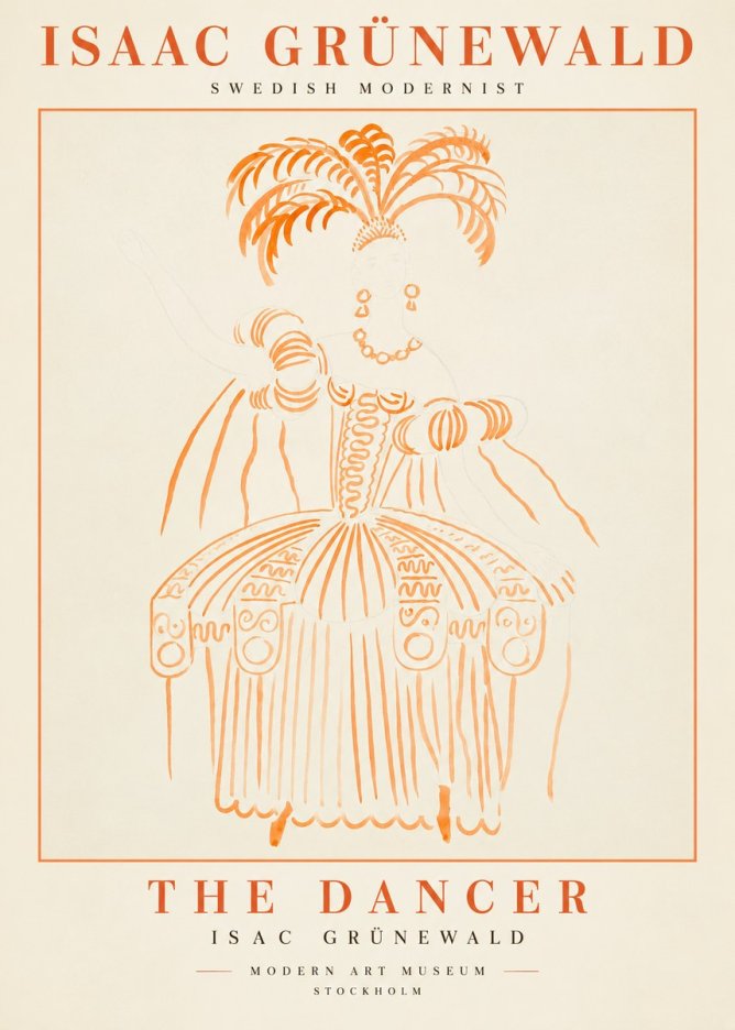 Isaac Grünewald The Dancer II No1 - Plakát