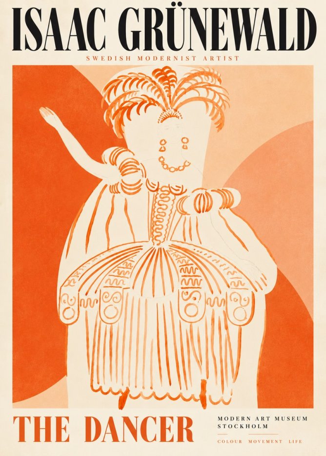 Isaac Grünewald The Dancer II No5 - Plakát