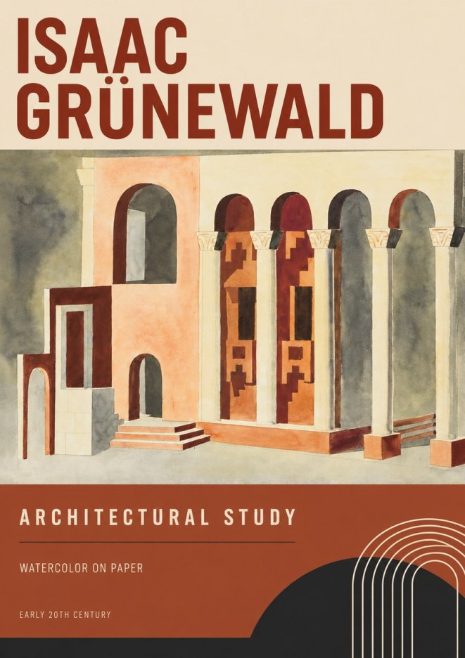 Isaac Grünewald Architectural Study II No2 - Plakát