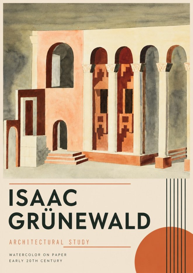 Isaac Grünewald Architectural Study II No4 - Plakát