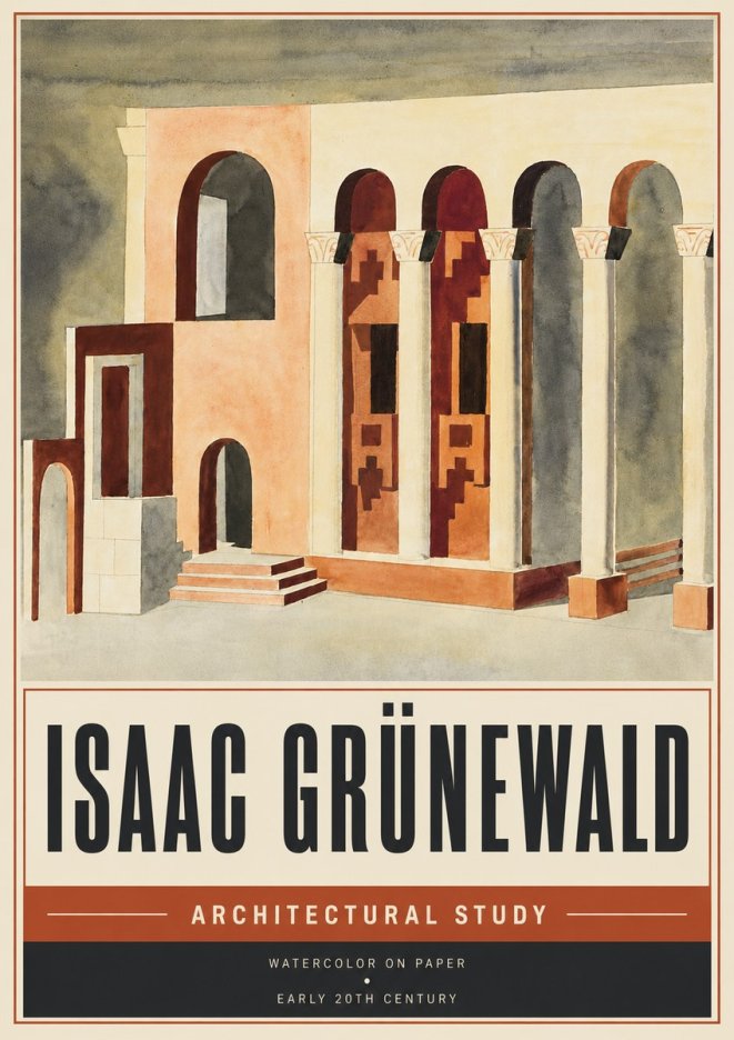 Isaac Grünewald Architectural Study II No5 - Plakát