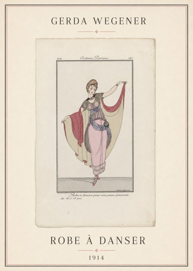 Gerda Wegener Robe À Danser No4 - Plakát