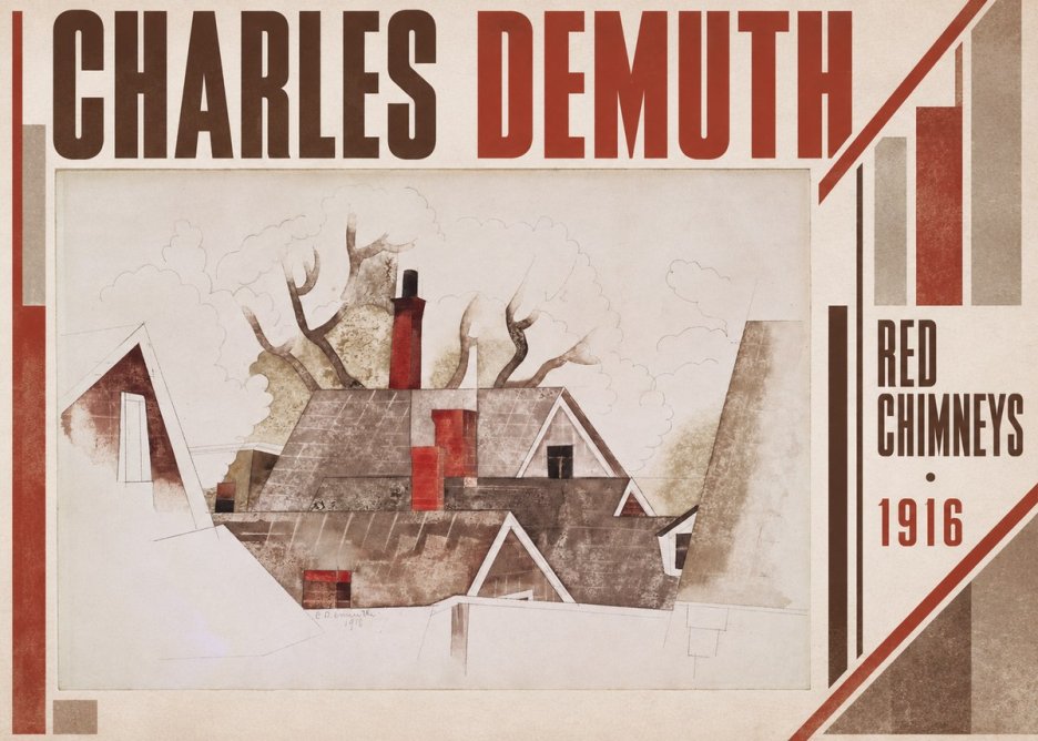 Charles Demuth Red Chimneys No4 - Plakát