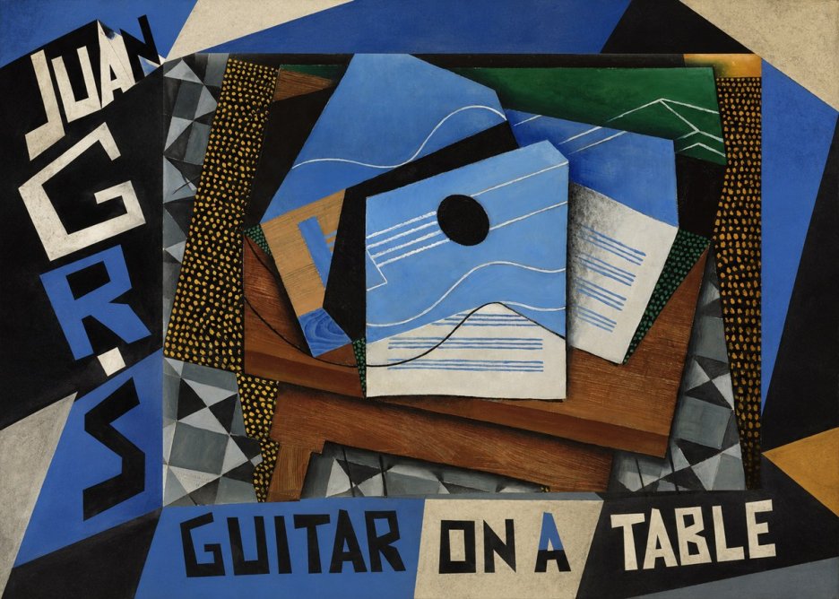 Juan Gris Guitar on a Table No5 - Plakát