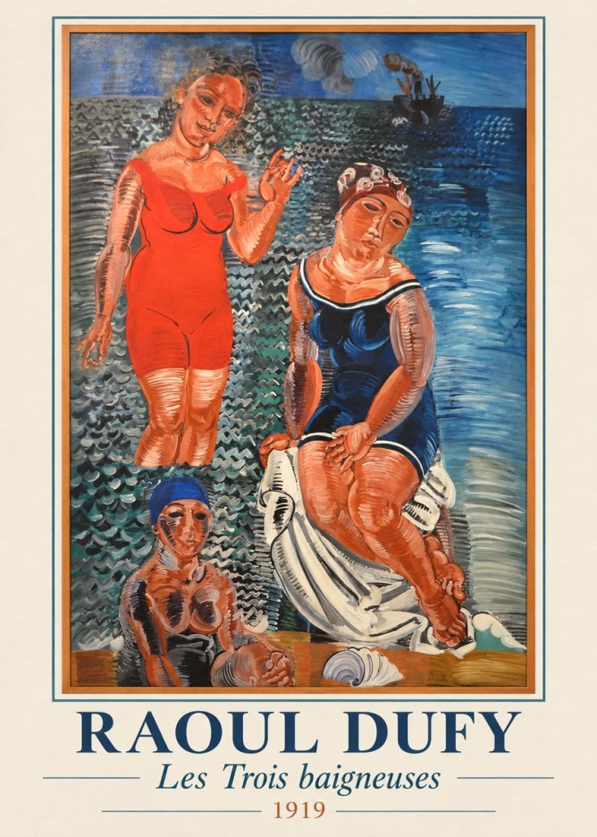 Raoul Dufy Les Trois Baigneuses No1 - Plakát