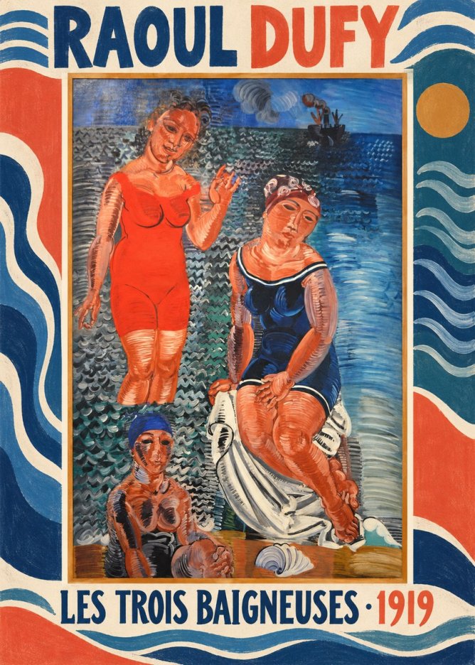 Raoul Dufy Les Trois Baigneuses No2 - Plakát