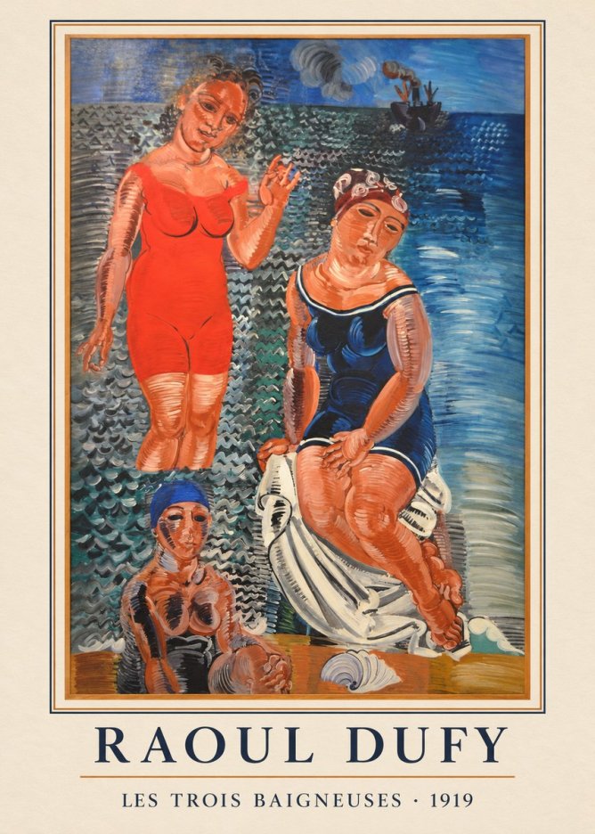 Raoul Dufy Les Trois Baigneuses No3 - Plakát