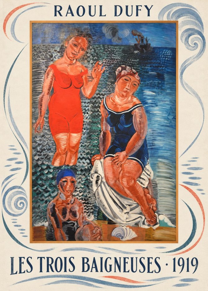 Raoul Dufy Les Trois Baigneuses No6 - Plakát