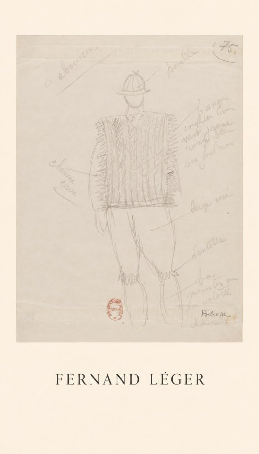 Fernand Léger Costume Study for a Male Figure No1 - Plakát