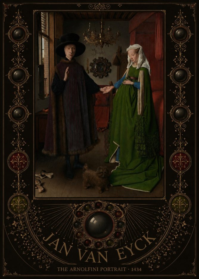 Jan van Eyck The Arnolfini Portrait VII No4 - Plakát