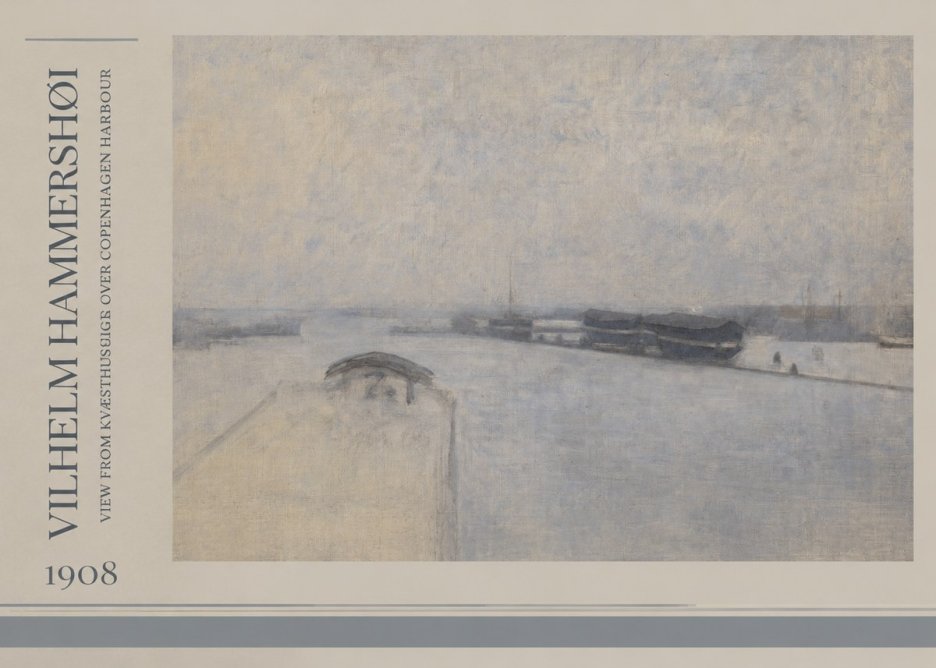 Vilhelm Hammershøi View from Kvæsthusgade over Copenhagen Harbour No2 - Plakát