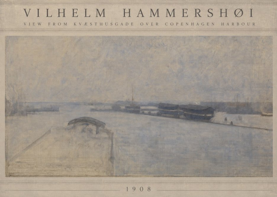 Vilhelm Hammershøi View from Kvæsthusgade over Copenhagen Harbour No3 - Plakát