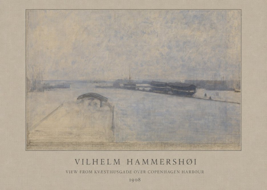 Vilhelm Hammershøi View from Kvæsthusgade over Copenhagen Harbour No4 - Plakát