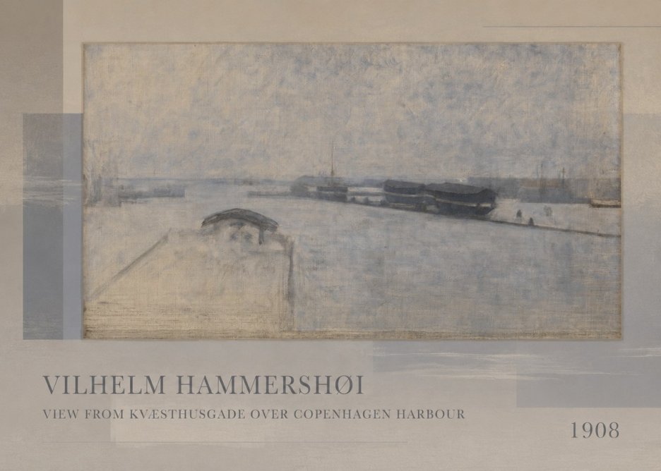 Vilhelm Hammershøi View from Kvæsthusgade over Copenhagen Harbour No5 - Plakát