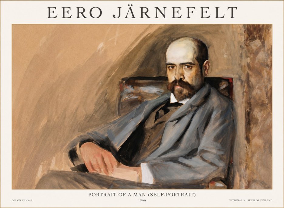 Eero Järnefelt Portrait of a Man (Self-portrait) No1 - Plakát