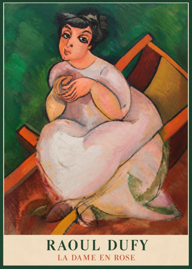 Raoul Dufy La Dame En Rose No4 - Plakát