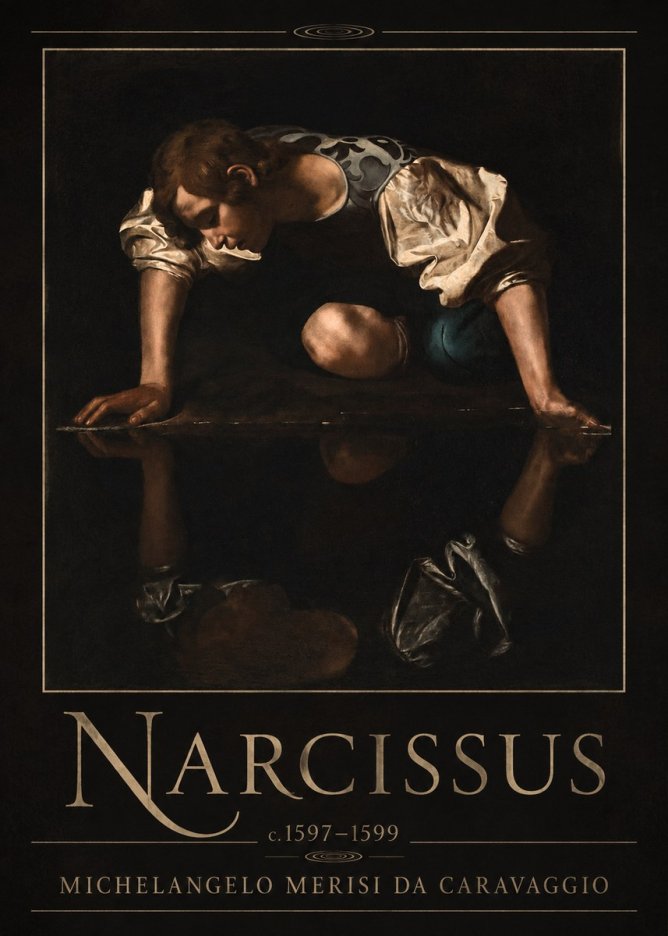 Michelangelo Merisi da Caravaggio Narcissus II No2 - Plakát