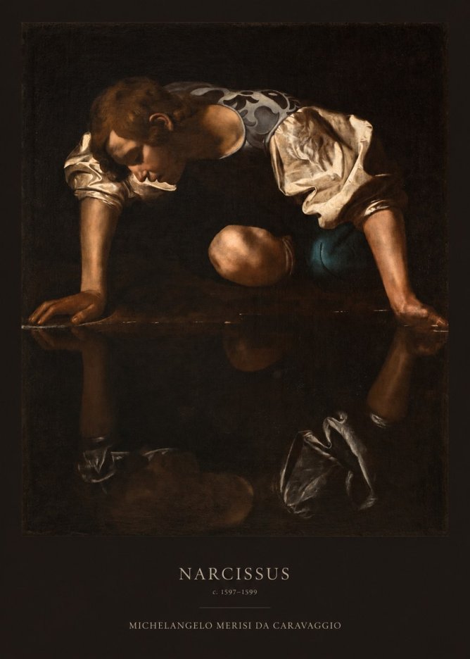 Michelangelo Merisi da Caravaggio Narcissus II No5 - Plakát