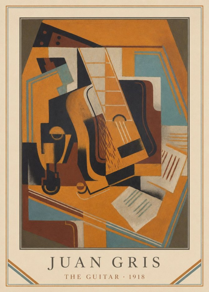 Juan Gris The Guitar No3 - Plakát
