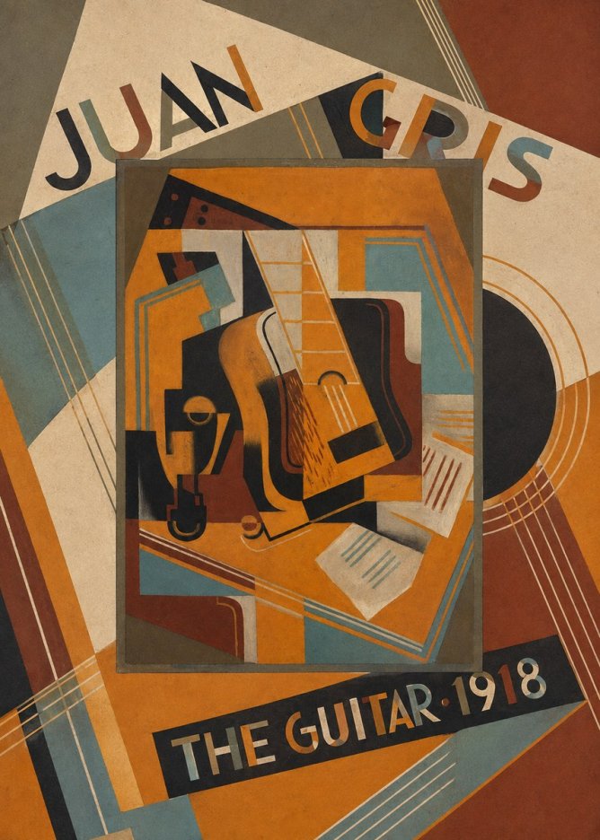 Juan Gris The Guitar No6 - Plakát