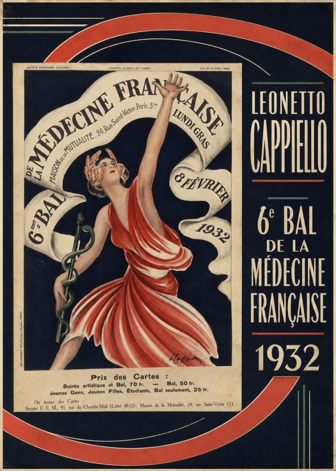 Leonetto Cappiello 6E Bal De La Médecine Française - 1932 No4 - Plakát
