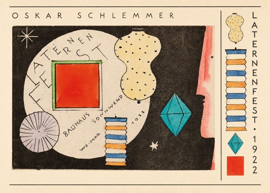 Oskar Schlemmer Laternenfest No6 - Plakát