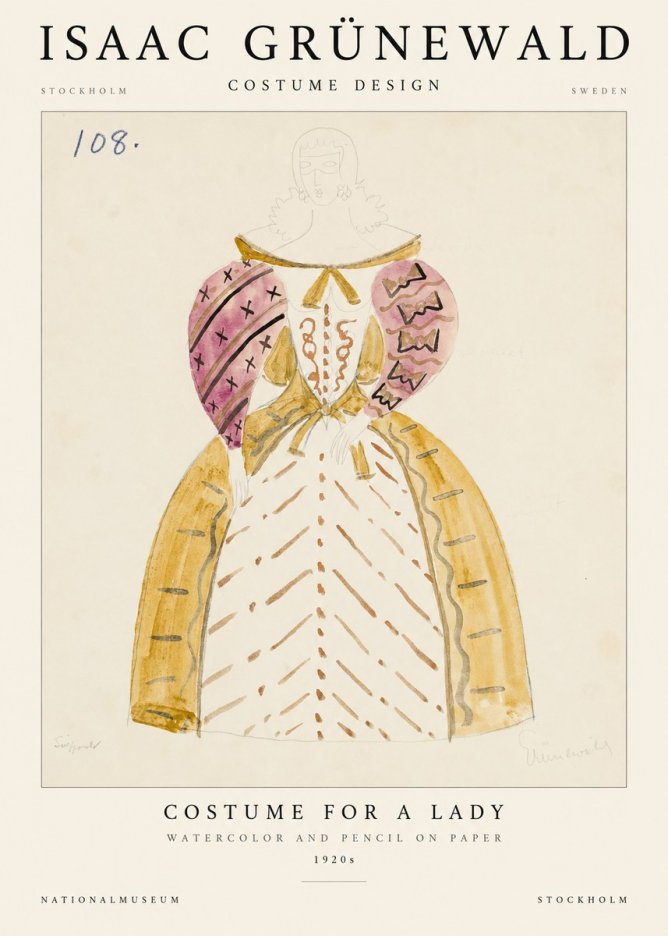 Isaac Grünewald Costume Design XII No2 - Plakát