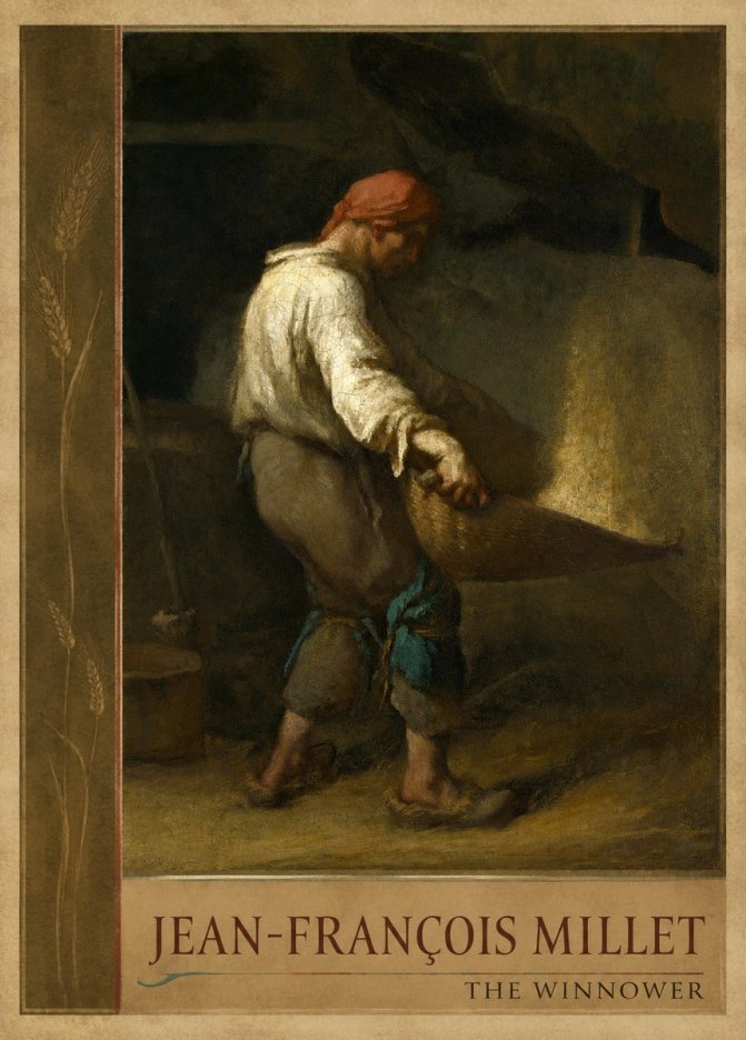 Jean-François Millet The Winnower No2 - Plakát