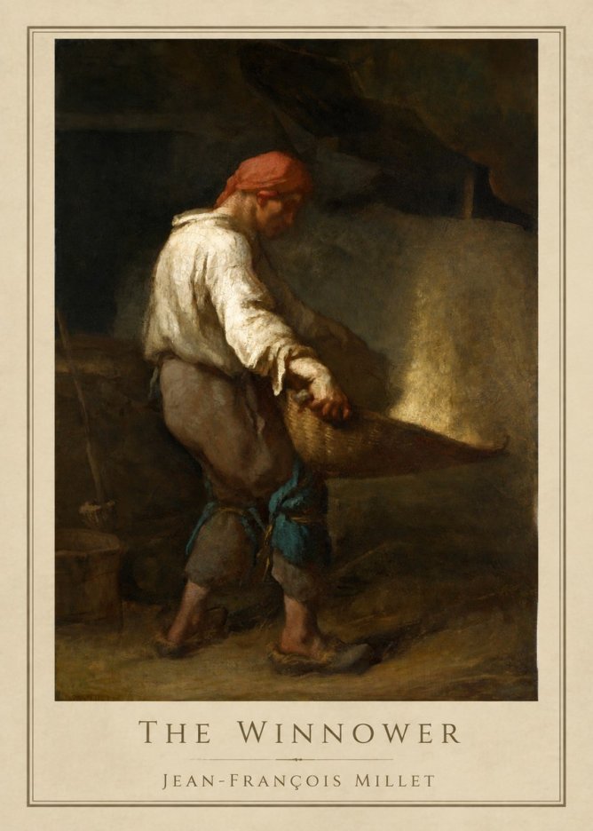 Jean-François Millet The Winnower No4 - Plakát