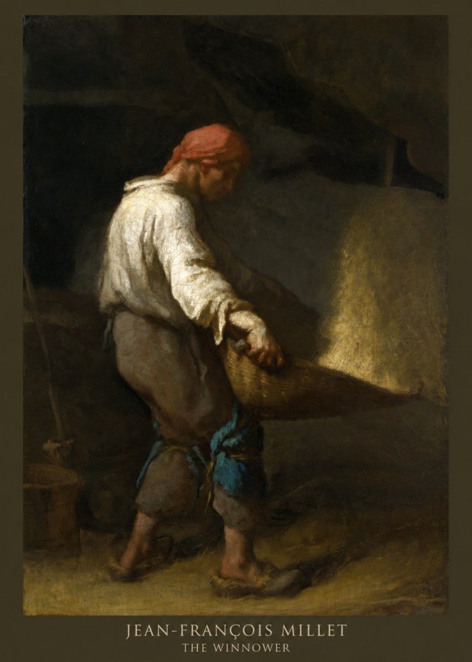 Jean-François Millet The Winnower No6 - Plakát