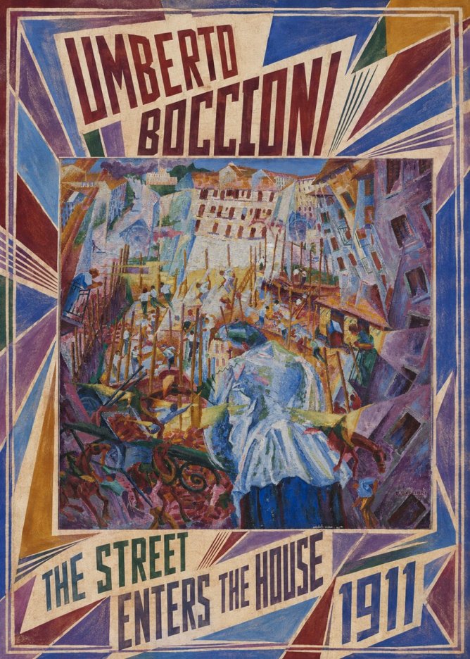 Umberto Boccioni The Street Enters the House No4 - Plakát