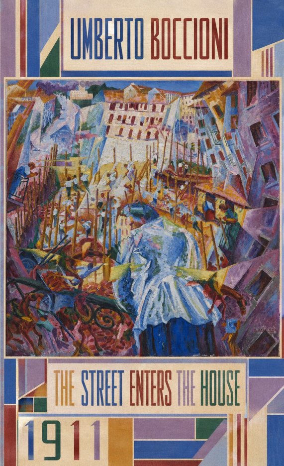 Umberto Boccioni The Street Enters the House No5 - Plakát