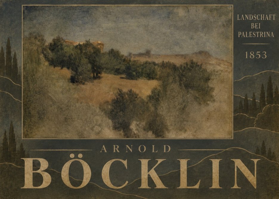 Arnold Böcklin Landschaft Bei Palestrina No6 - Plakát