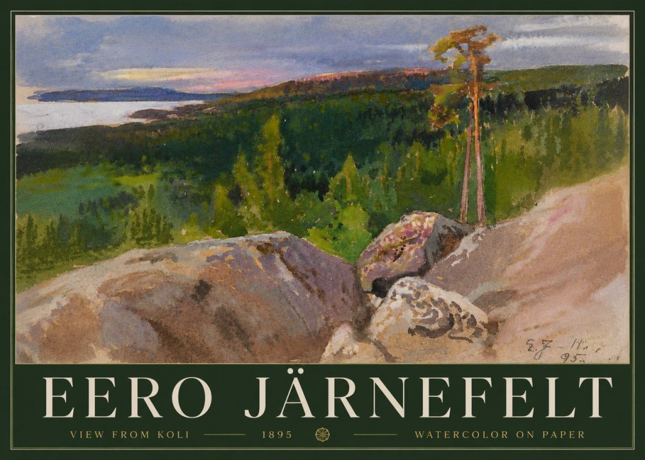 Eero Järnefelt View from Koli No3 - Plakát