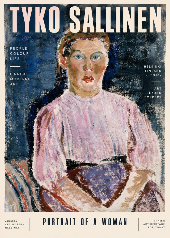 Tyko Sallinen Portrait of a Woman II No6 - Plakát