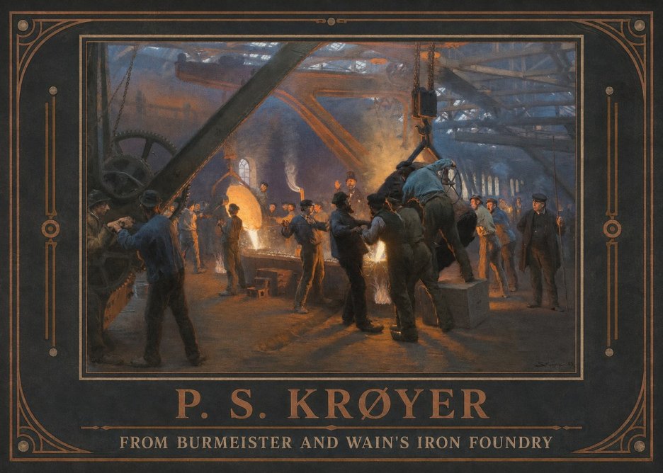 P.S. Krøyer From Burmeister and Wain's Iron Foundry No1 - Plakát