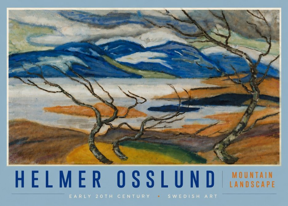 Helmer Osslund Mountain Landscape No4 - Plakát