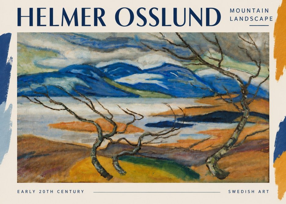 Helmer Osslund Mountain Landscape No5 - Plakát
