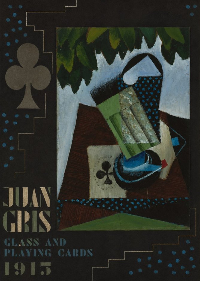 Juan Gris Glass and Playing Cards No5 - Plakát
