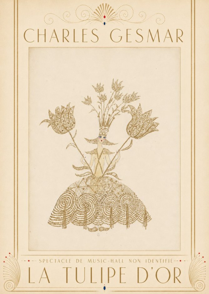 Charles Gesmar La Tulipe D'or No3 - Plakát
