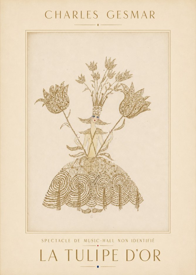 Charles Gesmar La Tulipe D'or No4 - Plakát