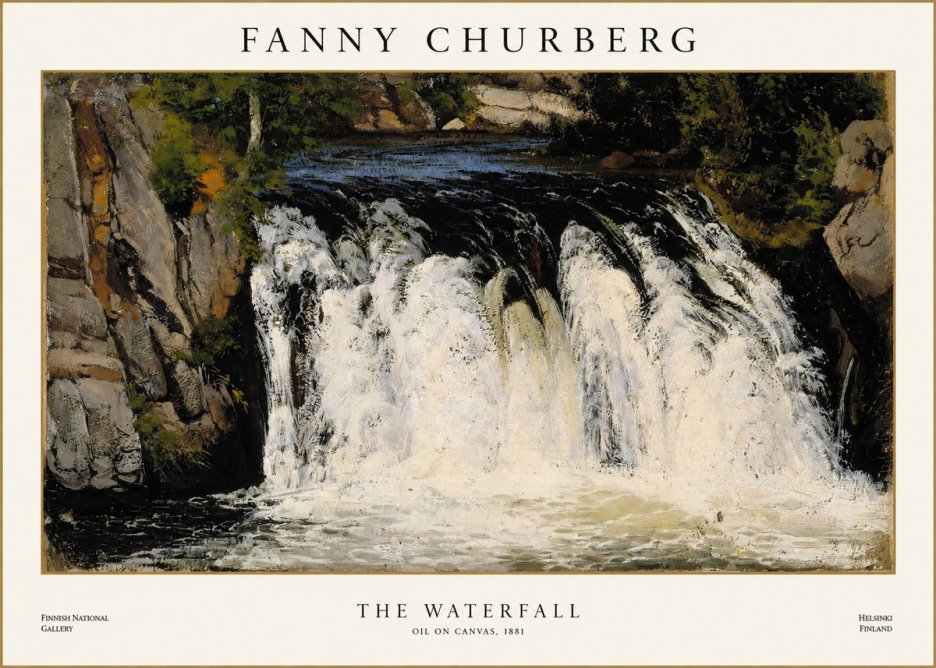 Fanny Churberg The Waterfall No1 - Plakát